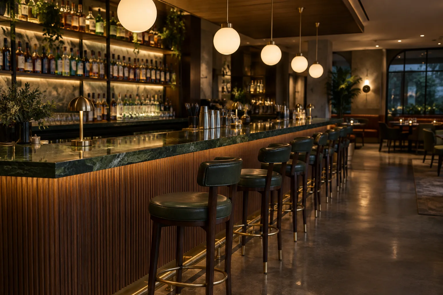 Commercial restaurant bar