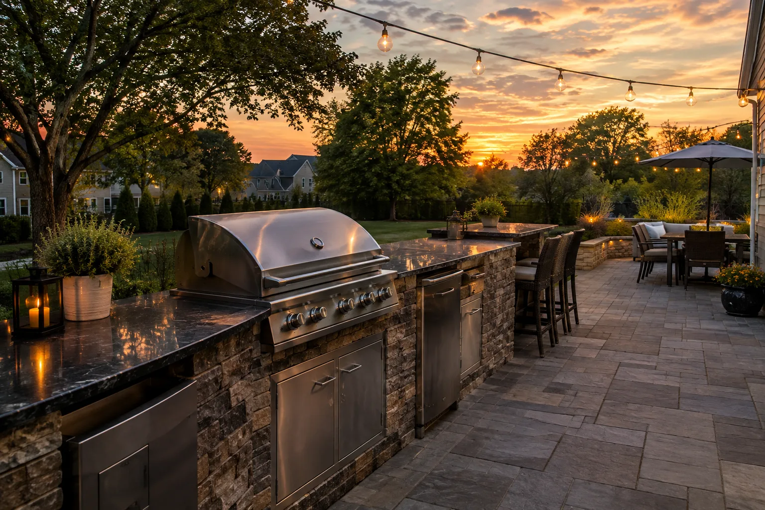 Residential outdoor kitchen