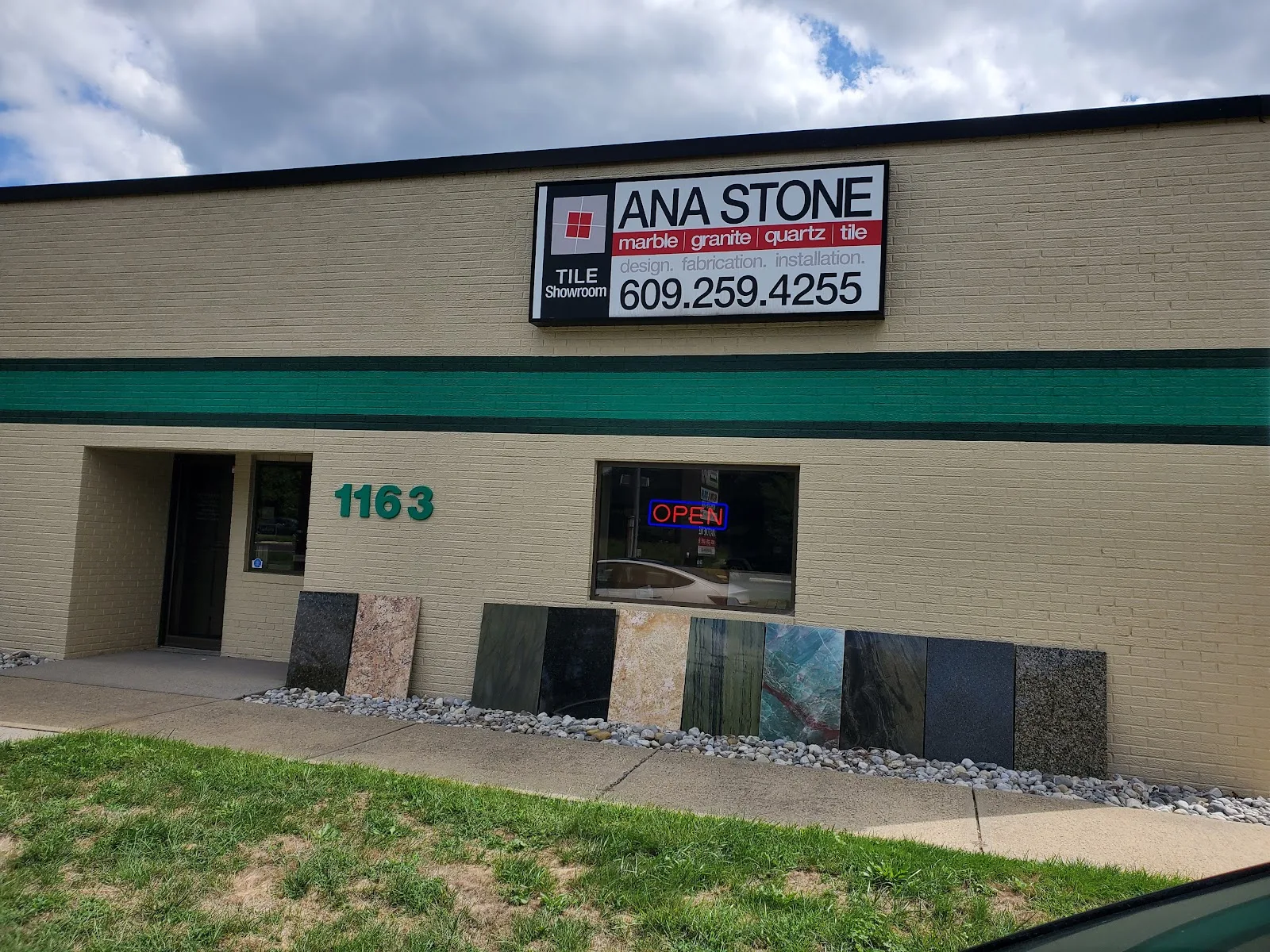 Ana Stone tile showroom storefront at 1163 US Highway 130, Robbinsville NJ